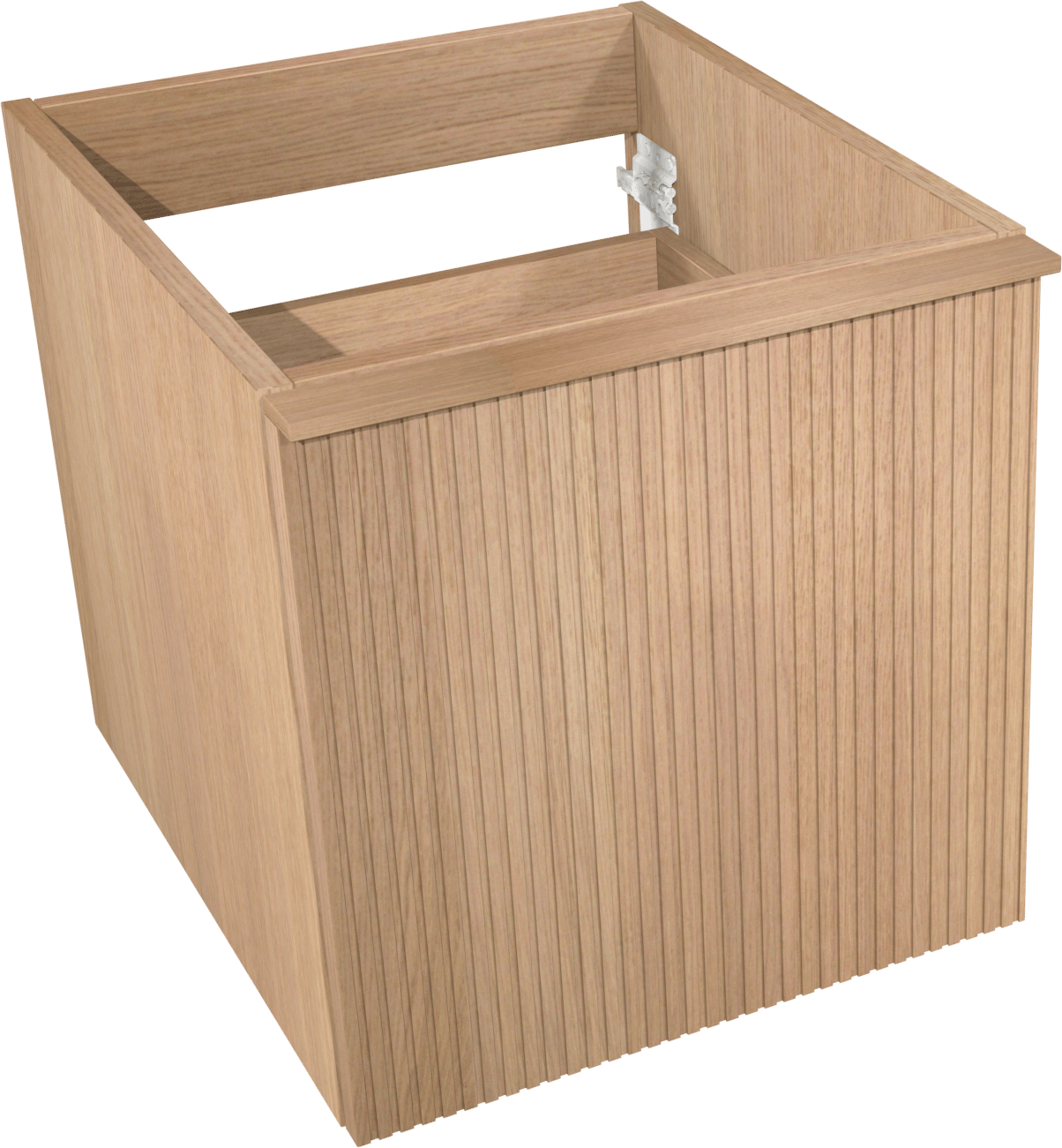 Balmani Forma zwevende wastafelonderkast 45 x 55 cm natuur eik 2 lades vert. sym. groef