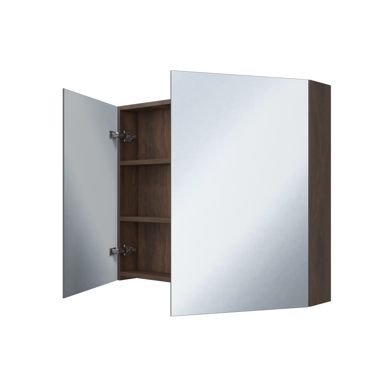 Storke Reflecta Spiegelschrank Bad: 95 x 75 cm, Nussbaum