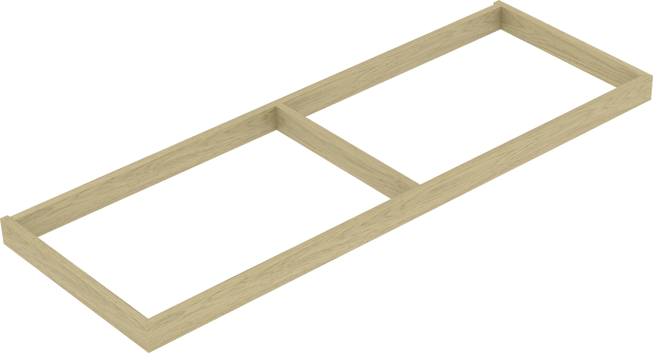 Balmani Lucida socle pour meuble sous-vasque chêne vieilli 135 x 55 cm