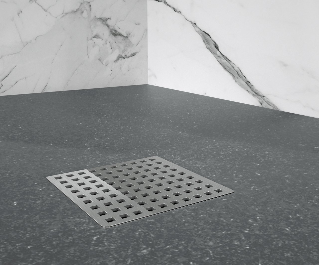 Balmani Prado douchebak 140 x 80 cm graniet zwart gevlamd