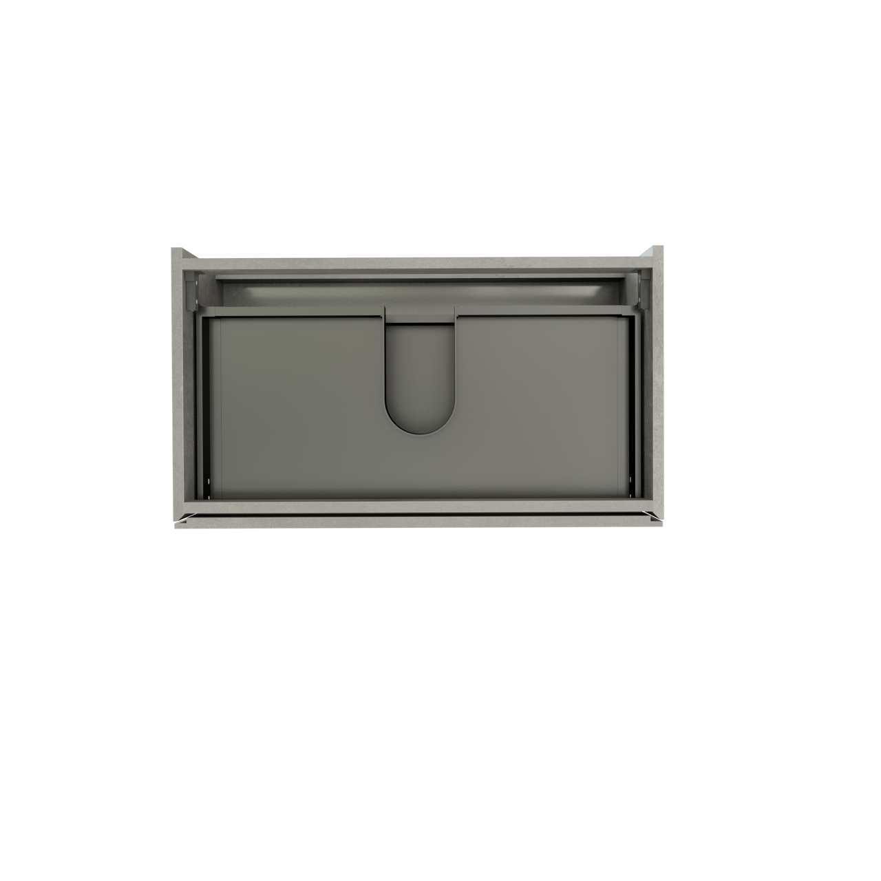 Storke Edge meuble sous-vasque suspendu 80 x 46 cm béton gris foncé 2 tiroirs