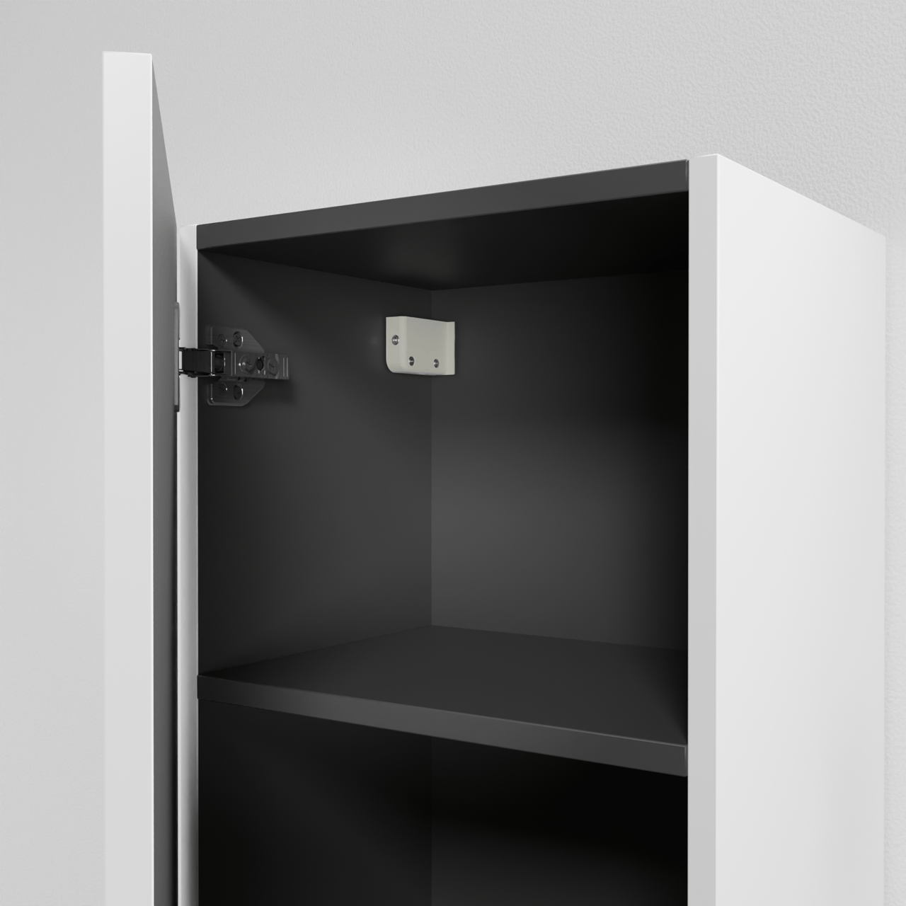 Linie Lado colonne salle de bains suspendue blanc mat 35 x 30 x 170 cm