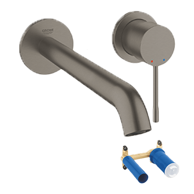 Grohe Essence Unterputz-Waschbecken Armatur: Brushed Hard Graphite, Einbauelement inklusive