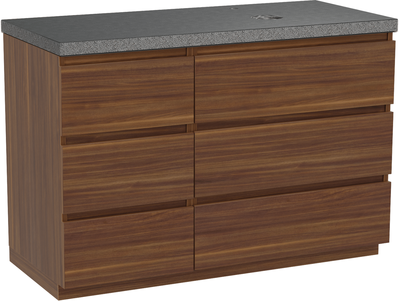 Balmani Lucida Badmöbel Set mit Rock Waschtischplatte für Aufsatzwaschbecken