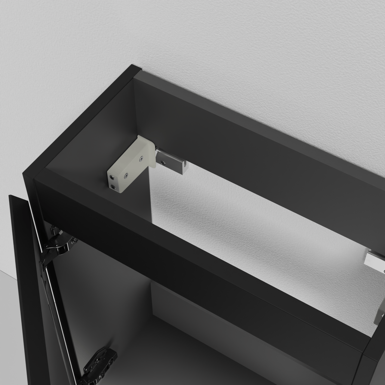 Linie Lado meuble lave-mains suspendu 40 x 21 cm Noir Mat