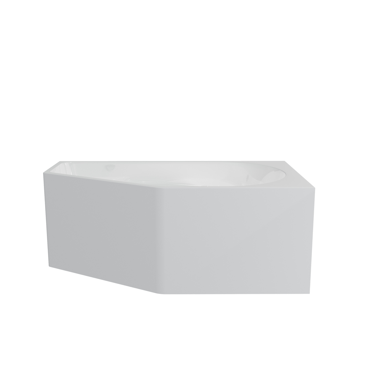 Luca Varess Pico eenpersoons hoekbad rechts 160 x 90 cm acryl Hoogglans Wit