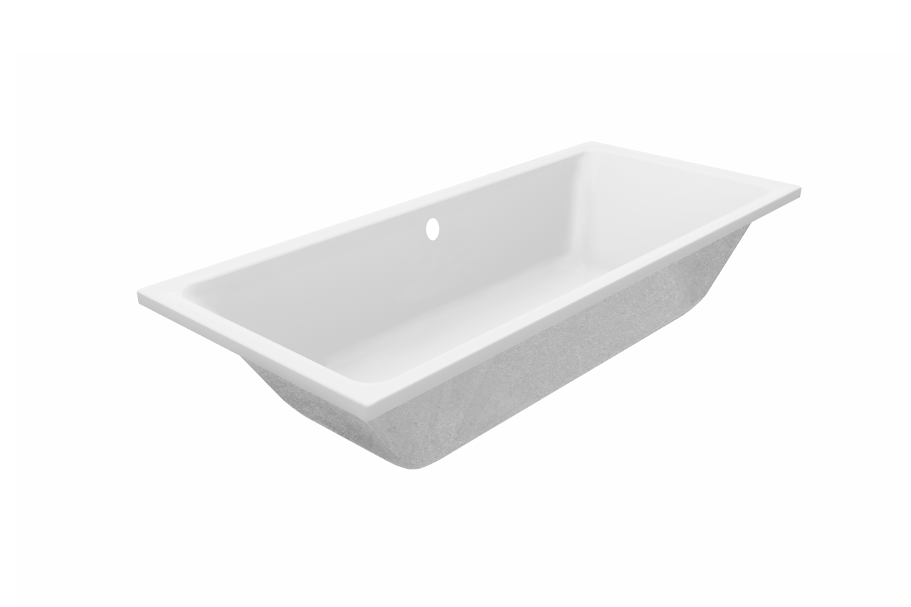 Luca Varess Sandrina 2 Personen Einbaubadewanne 180 x 80 cm, Acryl Weiß mat