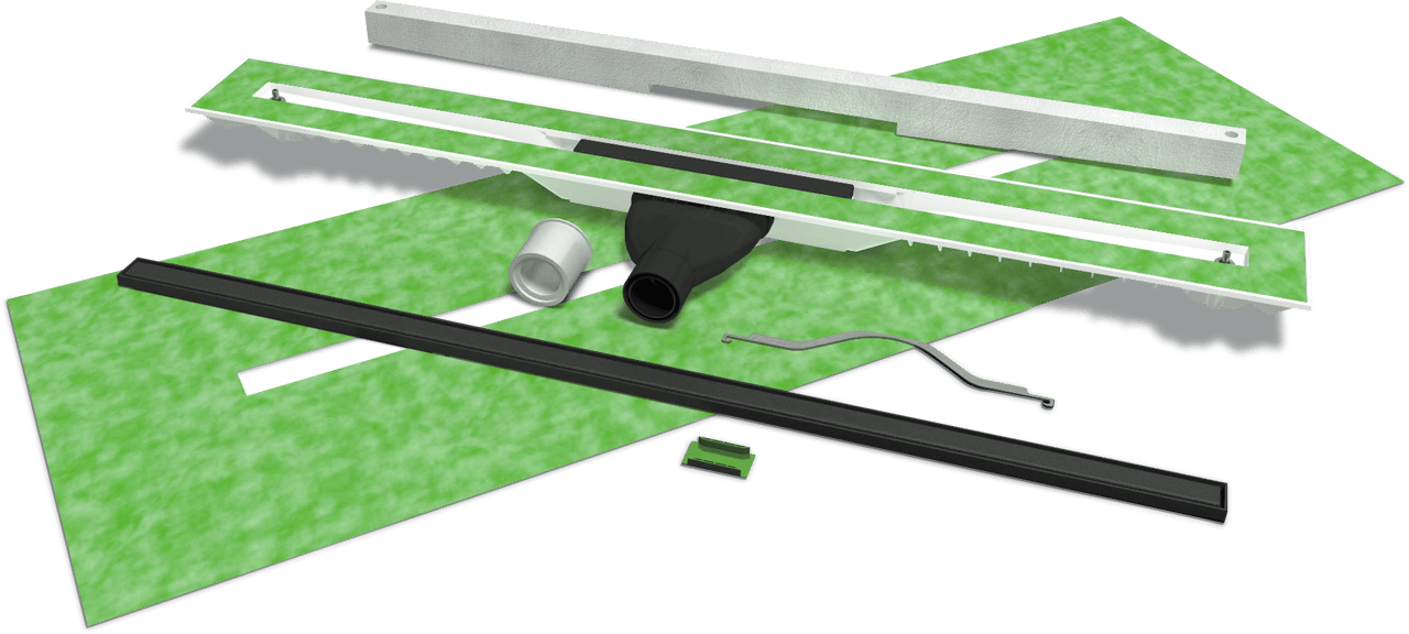 Mydrain douchegoot 80 cm Mat Zwart