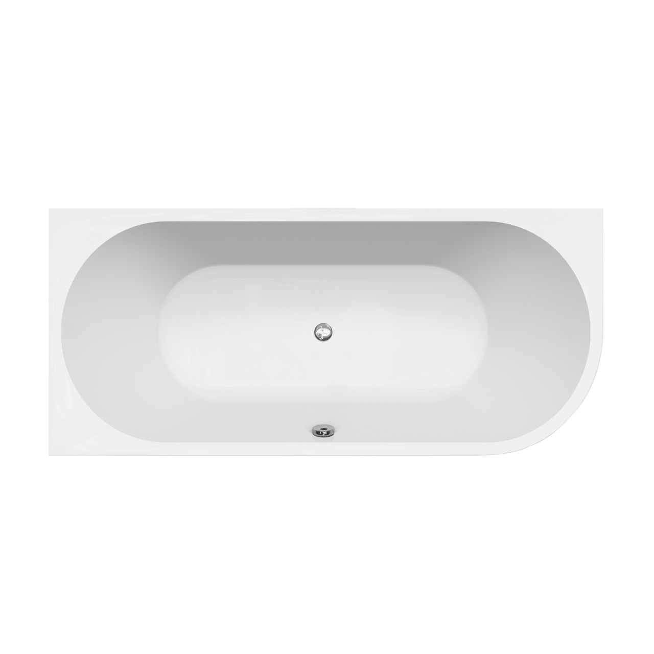 Linie Paulo 2-Personen-Eckbadewanne: links, 170 x 75 cm, Acryl, Weiß matt