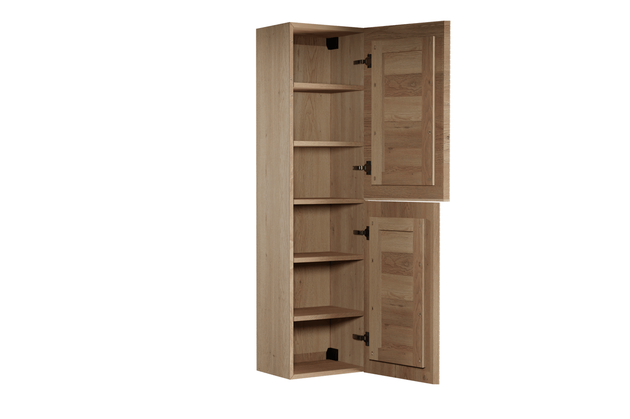 Balmani Forma zwevend badkamerkast naturel eiken 42 x 30 x 150 cm horiz. sym. groef