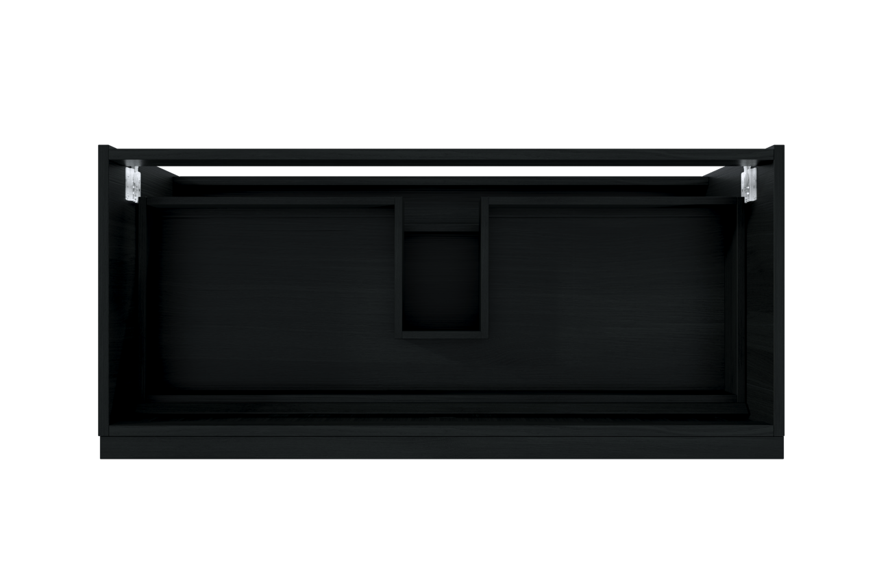 Balmani Forma zwevende wastafelonderkast 120 x 55 cm zwart eiken 2 lades vert. sym. groef