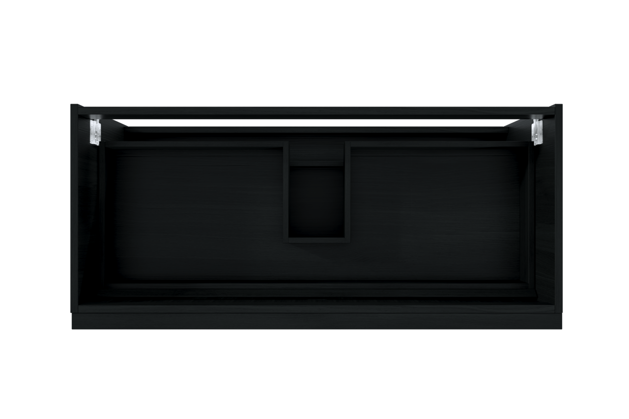 Balmani Forma zwevende wastafelonderkast 120 x 55 cm zwarte eik 2 lades vert. sym. groef