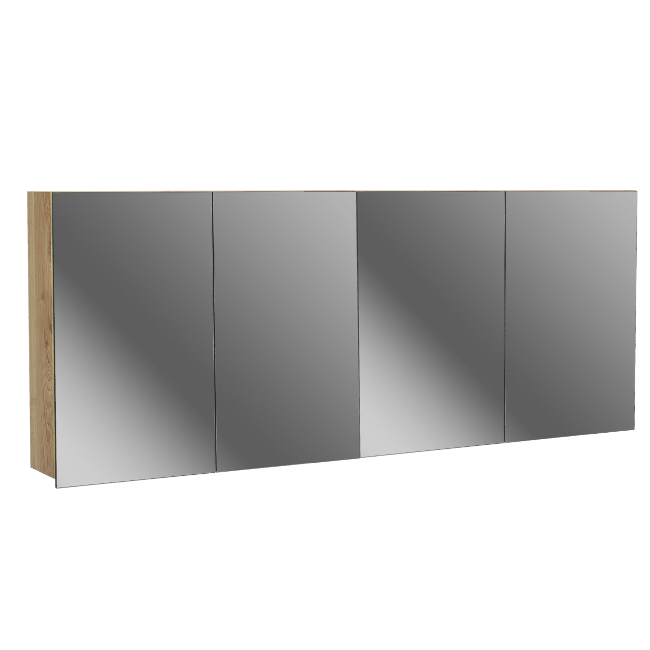 Balmani Lucida Spiegelschrank Bad: 180 x 72 cm, Eiche rustikal