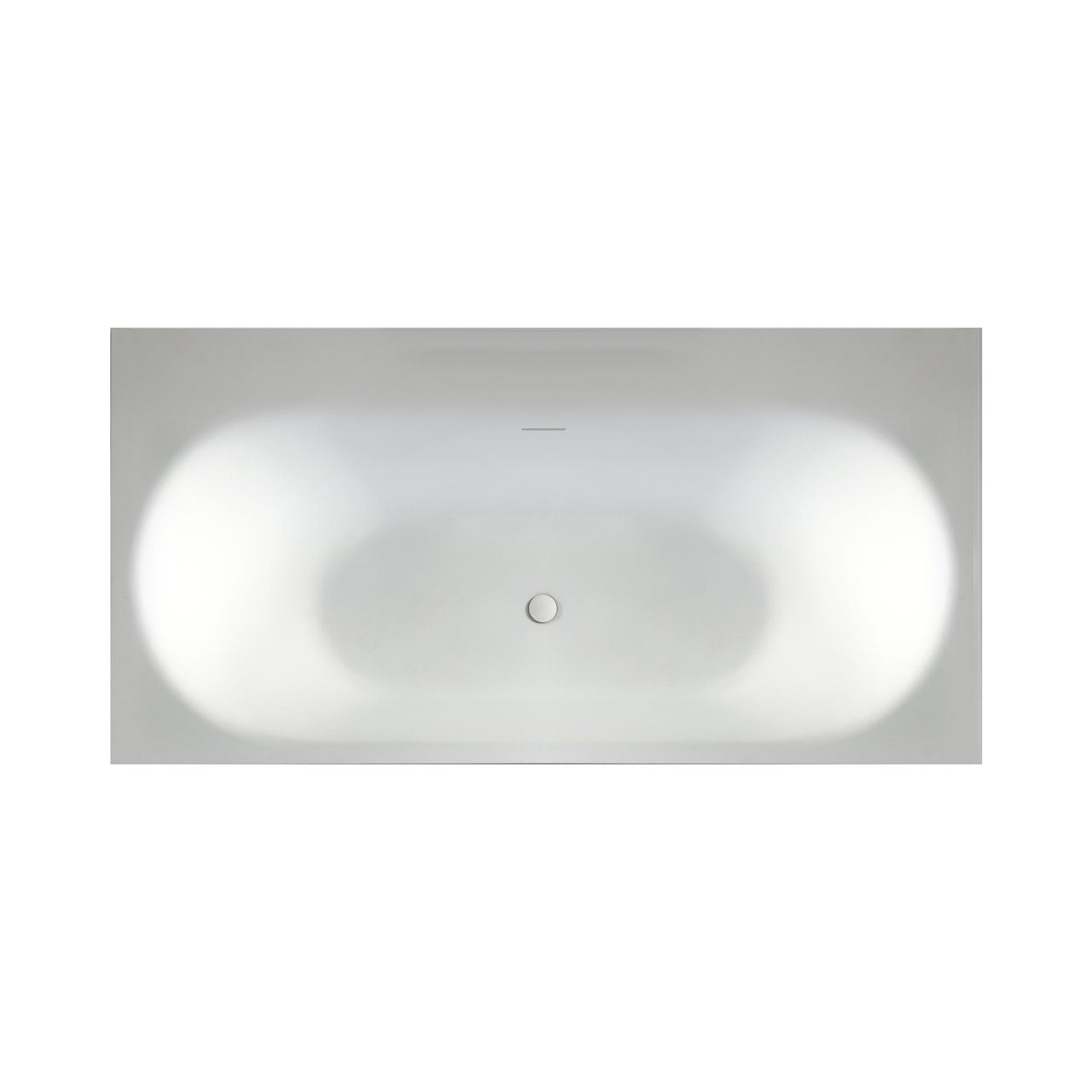 Balmani Rallanta Cresta 2-Personen-Einbaubadewanne: 180 x 90 cm, Solid Surface, Weiß matt