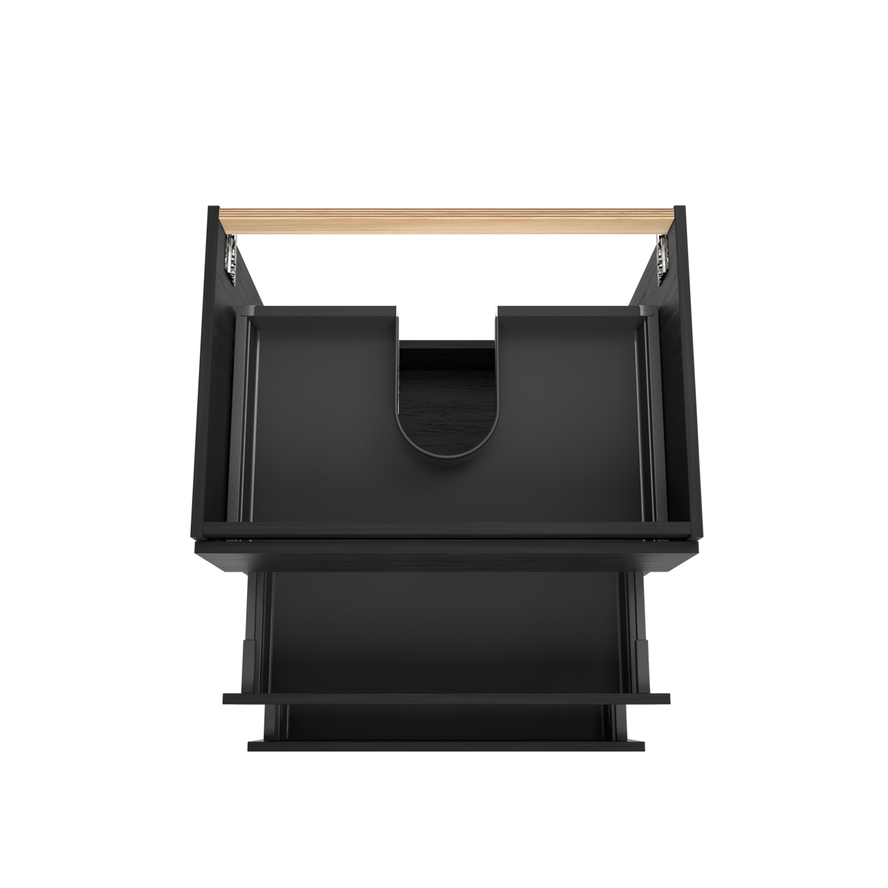 Balmani Lucida meuble sous-lavabo a poser 75 x 55 cm chêne noir 3 tiroirs