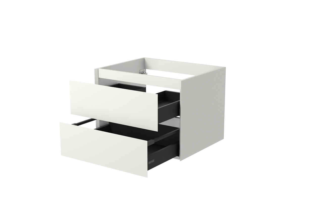 Balmani Mitra zwevende wastafelonderkast 67,5 x 55 cm mat wit 2 lades
