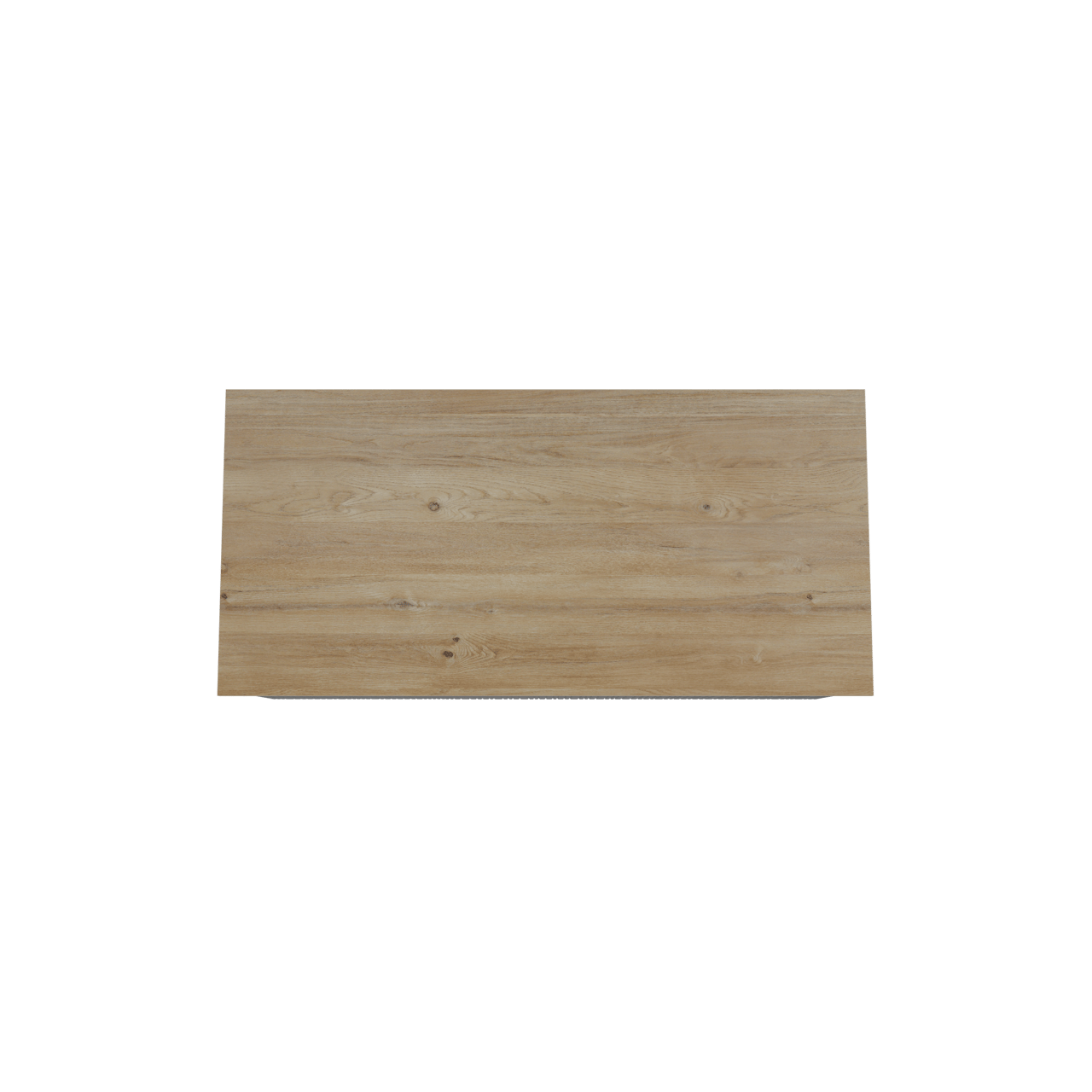 Storke Ribs zwevend badkamermeubel 110 x 52 cm zwarte eik met Panton enkel tablet in melamine ruwe eik, Verticale asymmetrische rechte ribbel