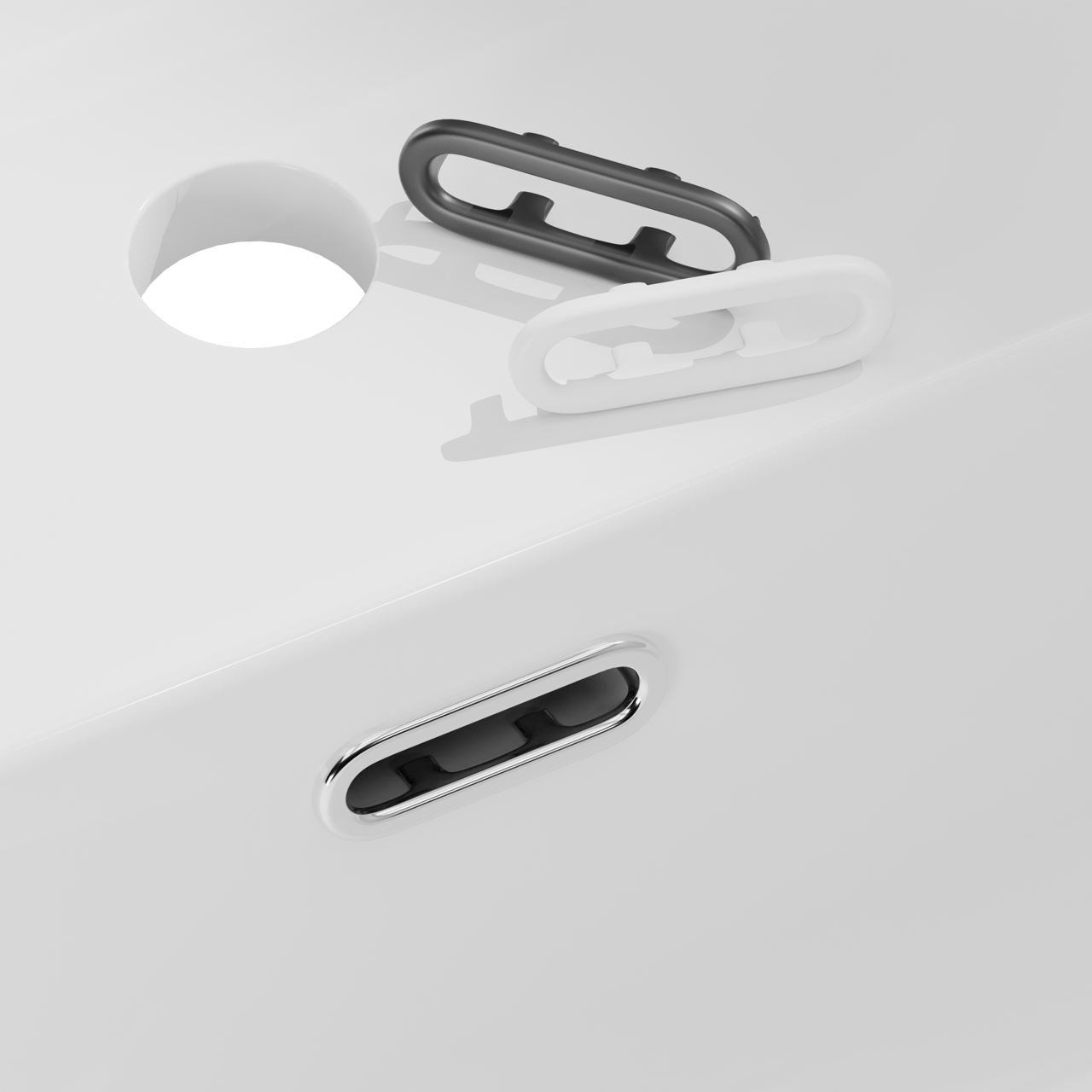 Balmani Nostra enkele wastafel porselein mat wit 60 x 46 cm