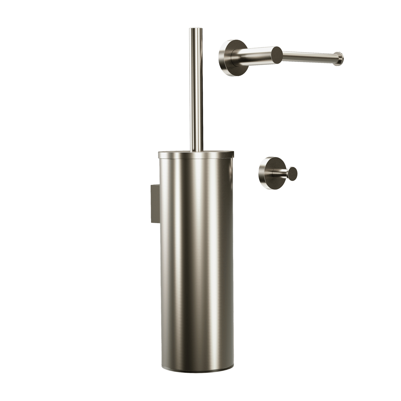 Blaufoss Harmony WC-Zubehör-Set, Brushed Coolmetal