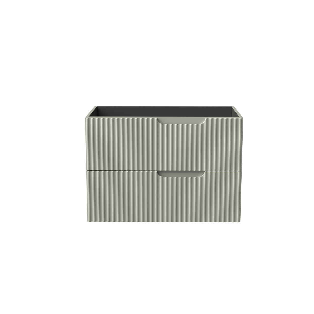 Linie Ribbo zwevende wastafelonderkast 80 x 46 cm greige 2 lades