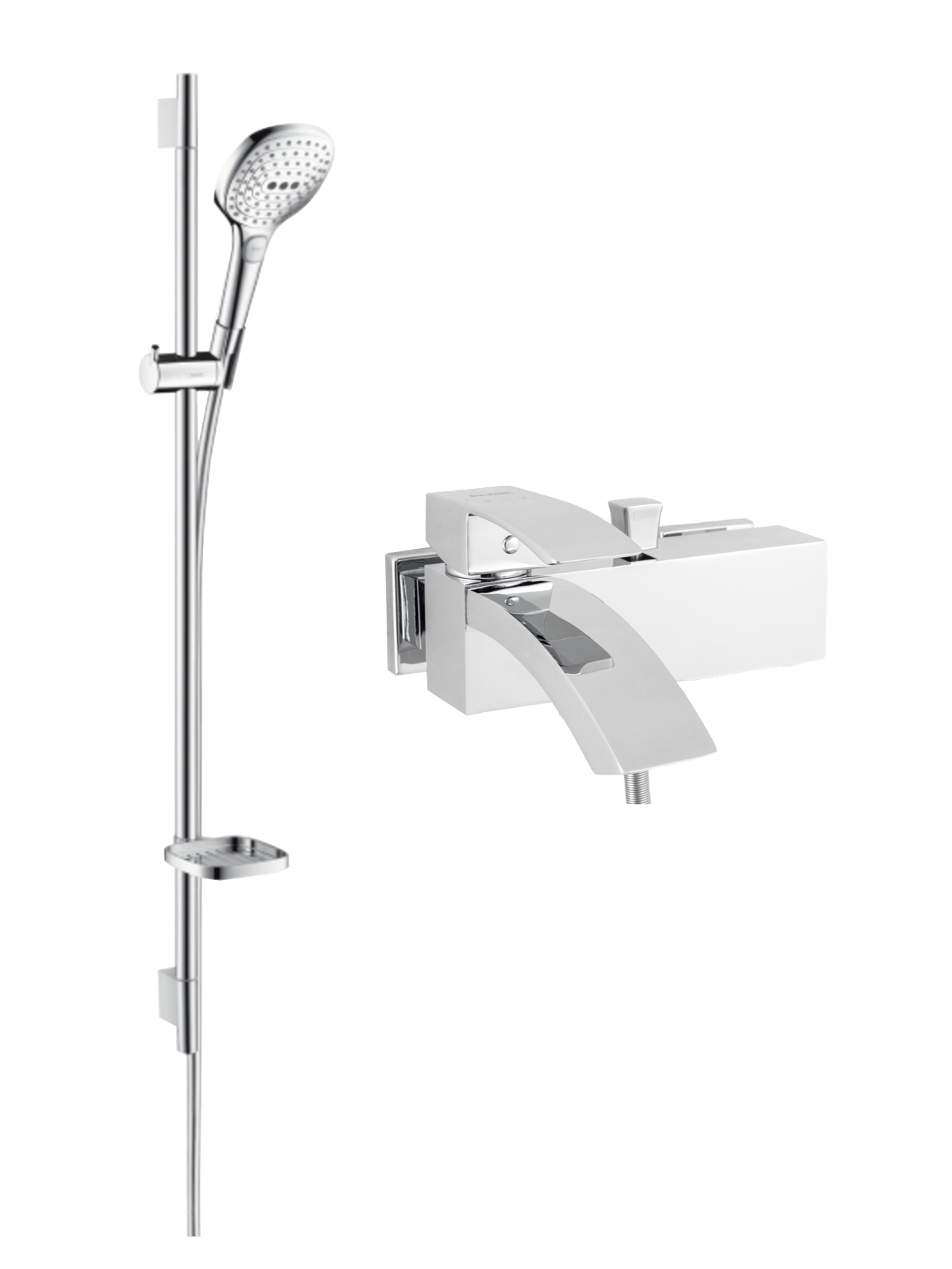 Blaufoss Miniato Badewannenarmatur: Mischarmatur, Chrom glänzend