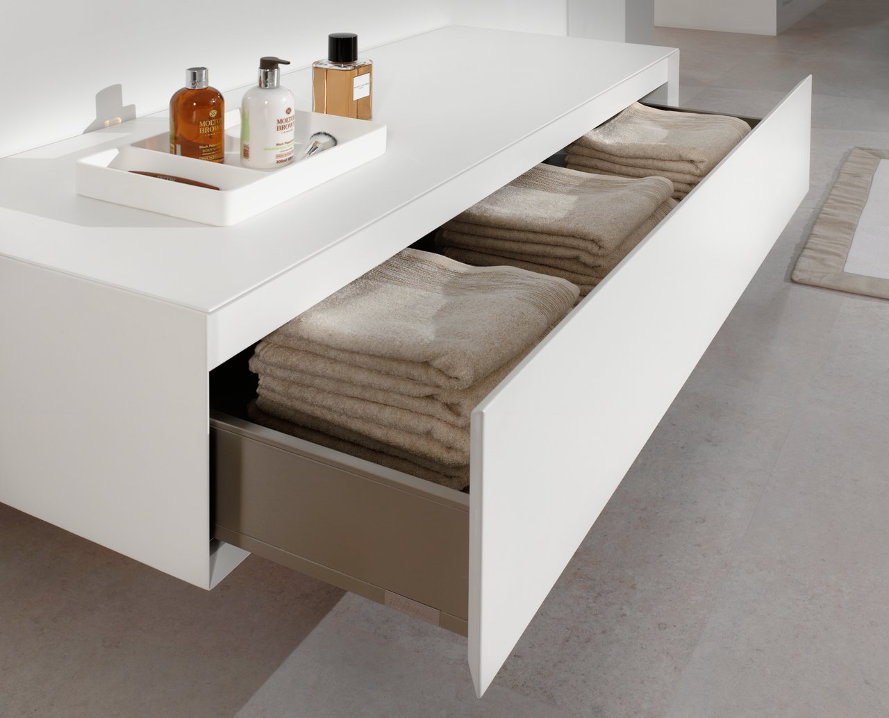 Balmani Spazio cosmetica schaal wit Solid Surface 32x22cm