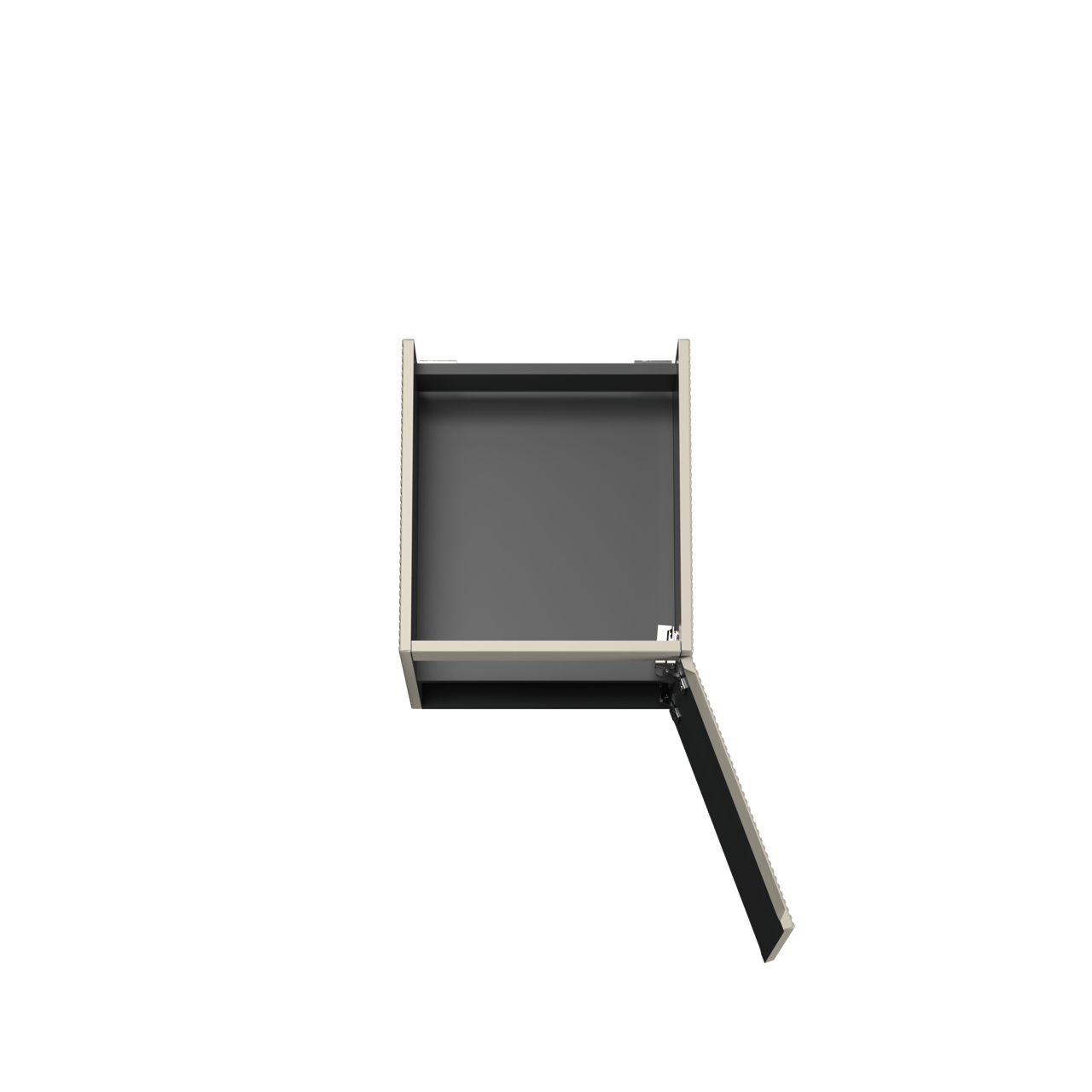 Storke Ribs meuble sous-vasque suspendu 45 x 52 cm soie grise