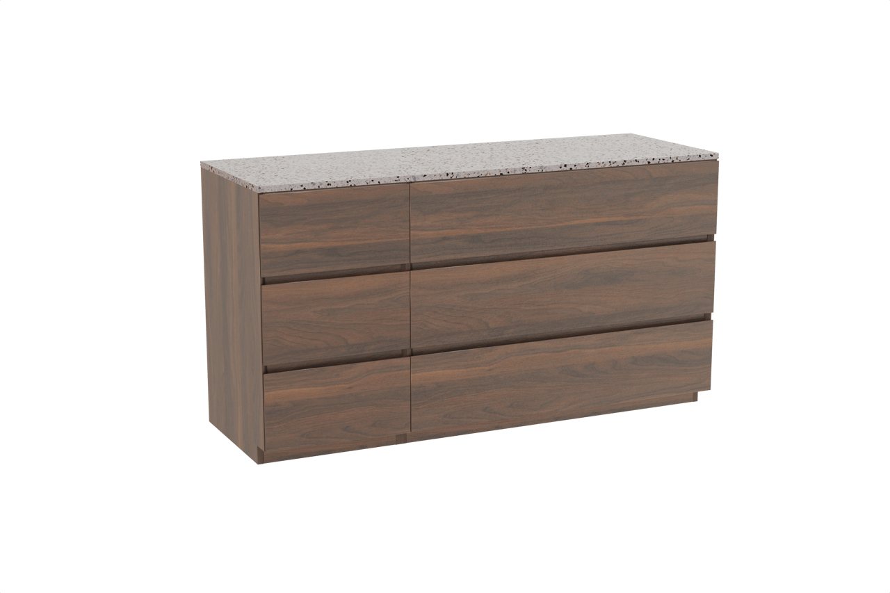 Storke Edge meuble salle de bains avec tablette pour vasques Tavola