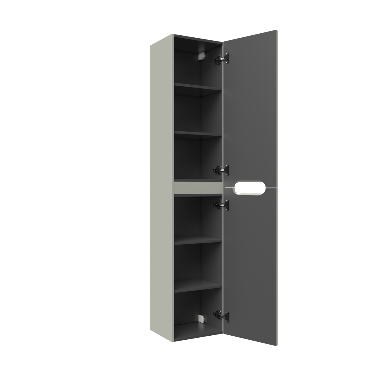 Linie Ribbo zwevend badkamerkast greige 35 x 30 x 170 cm