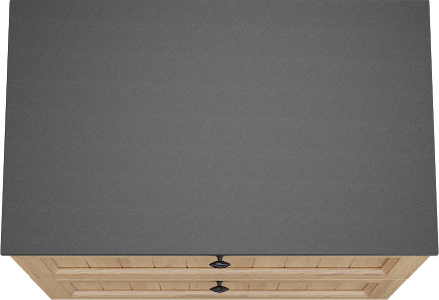 Balmani Lemon staand badkamermeubel 90 x 55 cm, fineer natuur eik met Stretto enkel tablet in graniet zwart