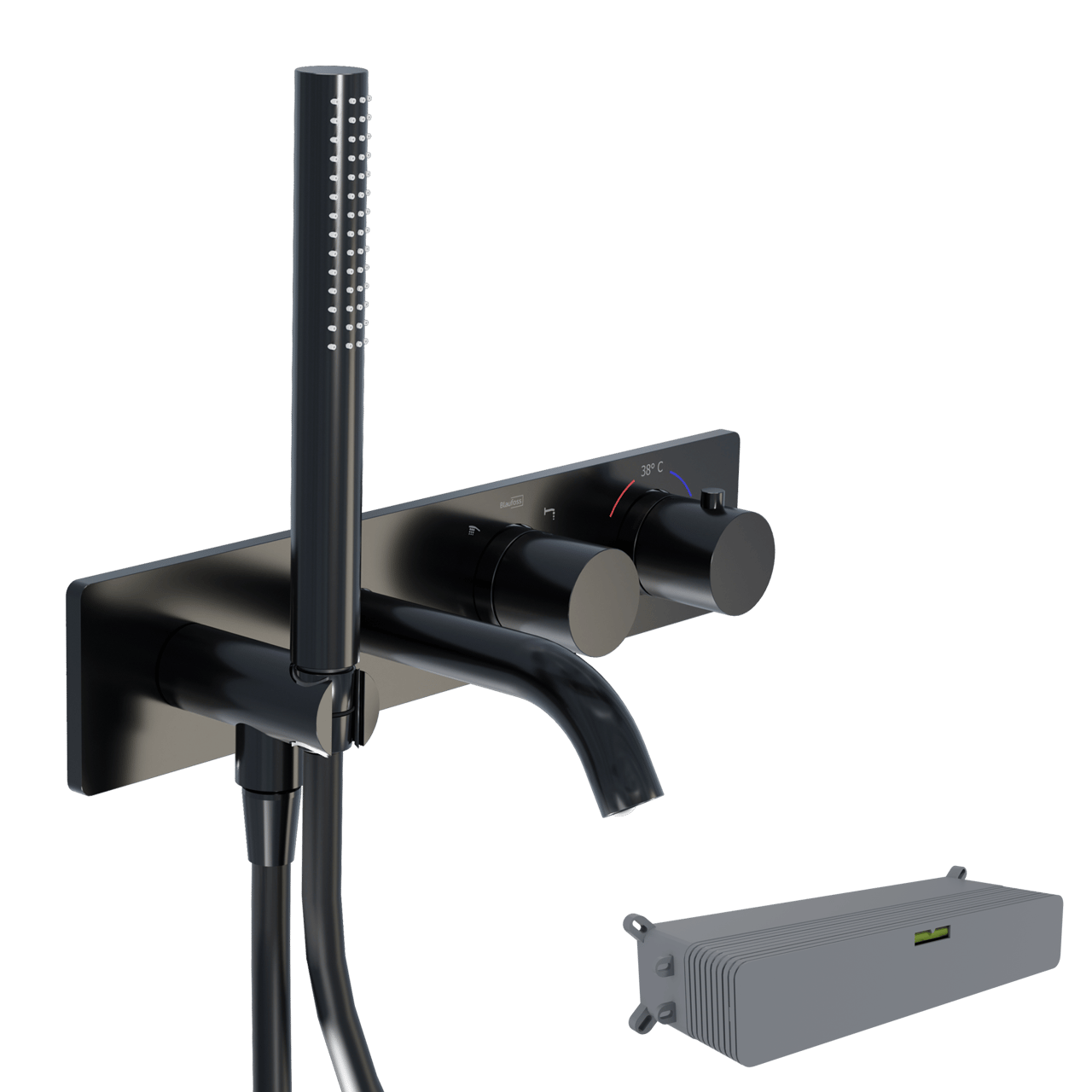 Blaufoss Round -Badewannen-Armatur, Einbauelement inklusive