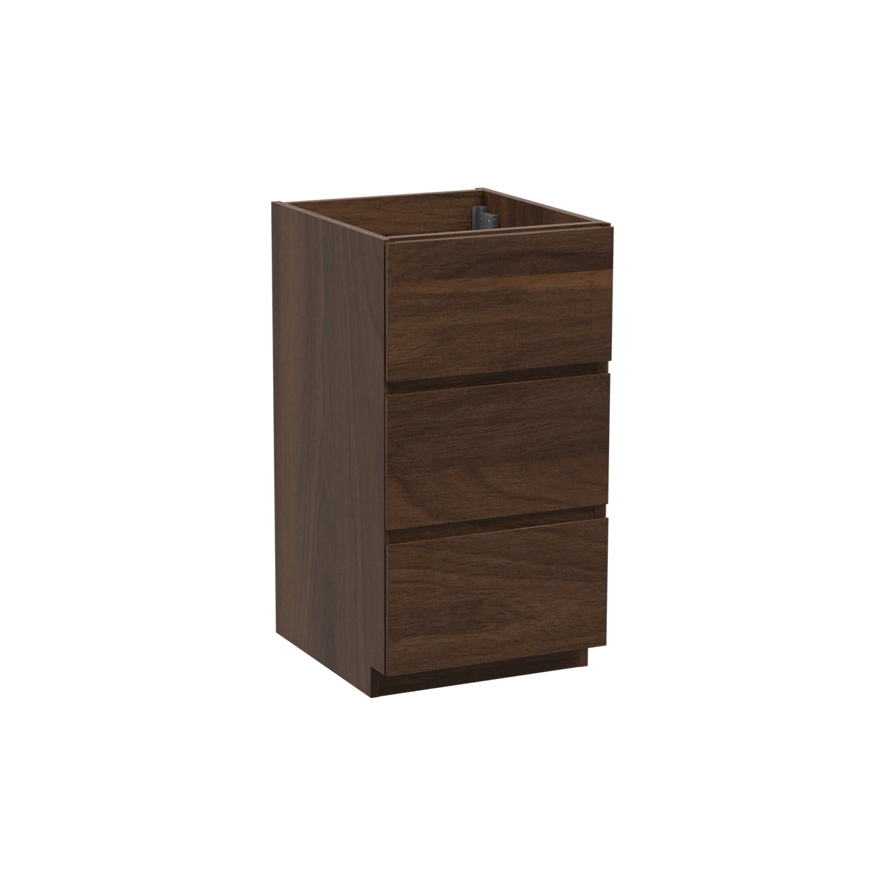 Storke Edge staande wastafelonderkast 45 x 52 cm notenhout 3 lades