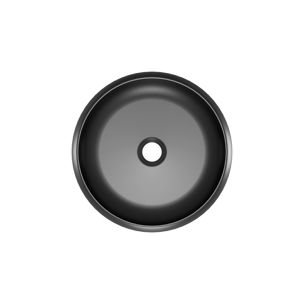 Luca Varess Vita vasque à poser porcelaine Noir Mat rond Ø 36 cm