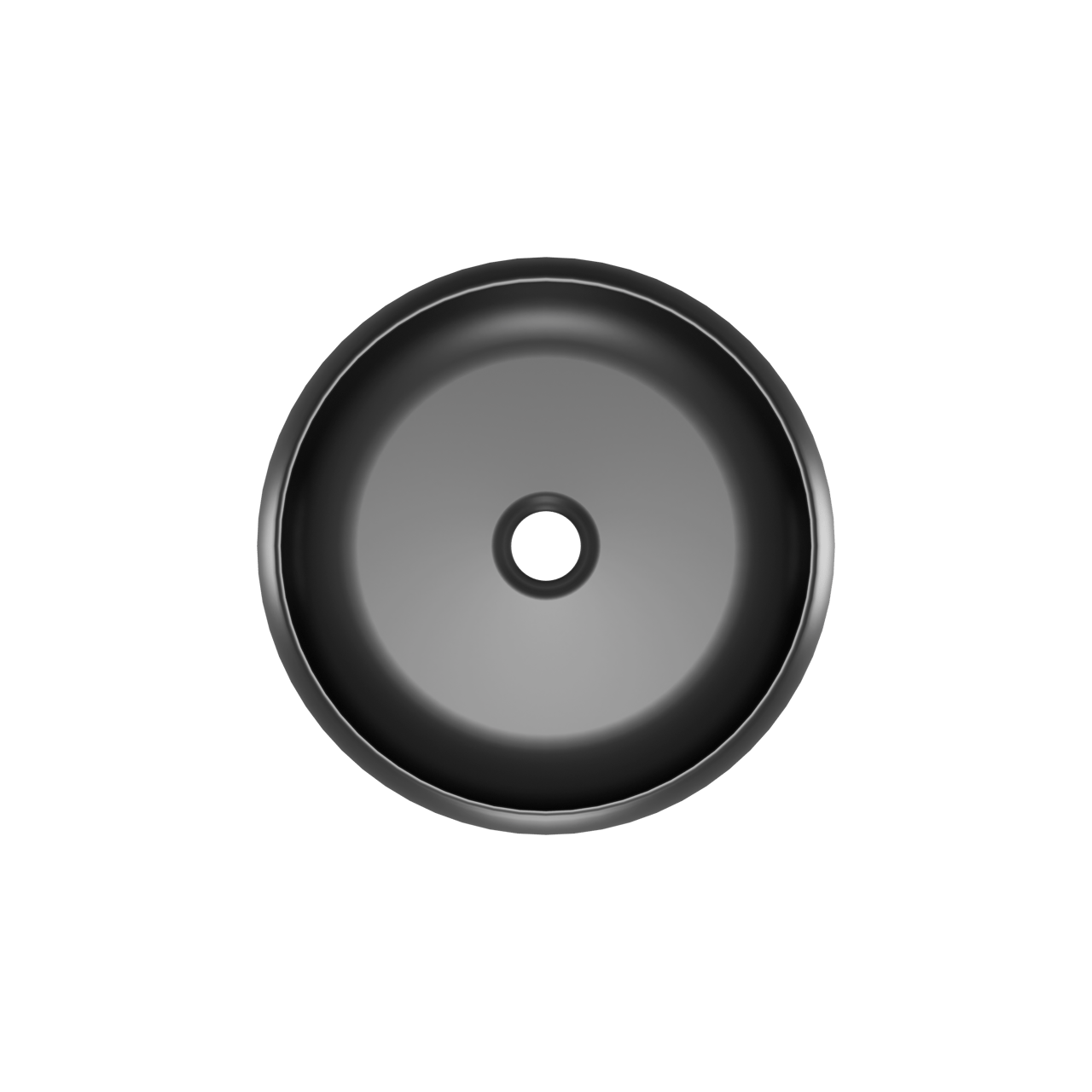 Luca Varess Vita vasque à poser porcelaine Noir Mat rond Ø 36 cm