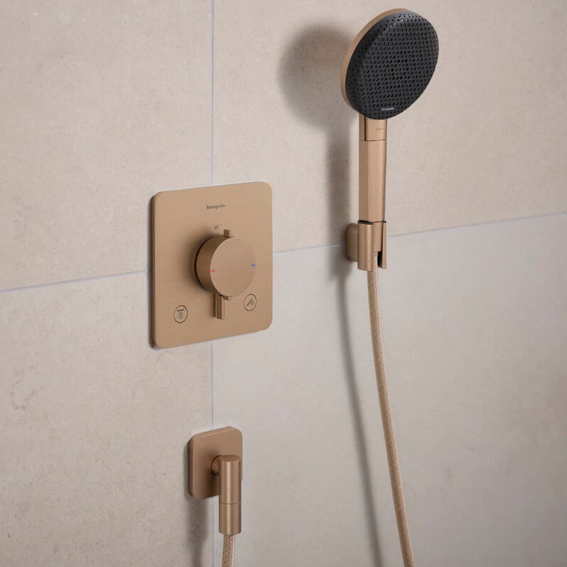 Hansgrohe Ecostat Comfort Q inbouw thermostaat 2 uitgangen Brushed Bronze