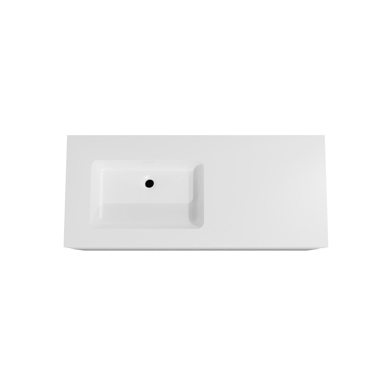 Storke Edge zwevend badmeubel 120 x 52 cm hoogglans wit met Mata High asymmetrisch linkse wastafel in solid surface mat wit