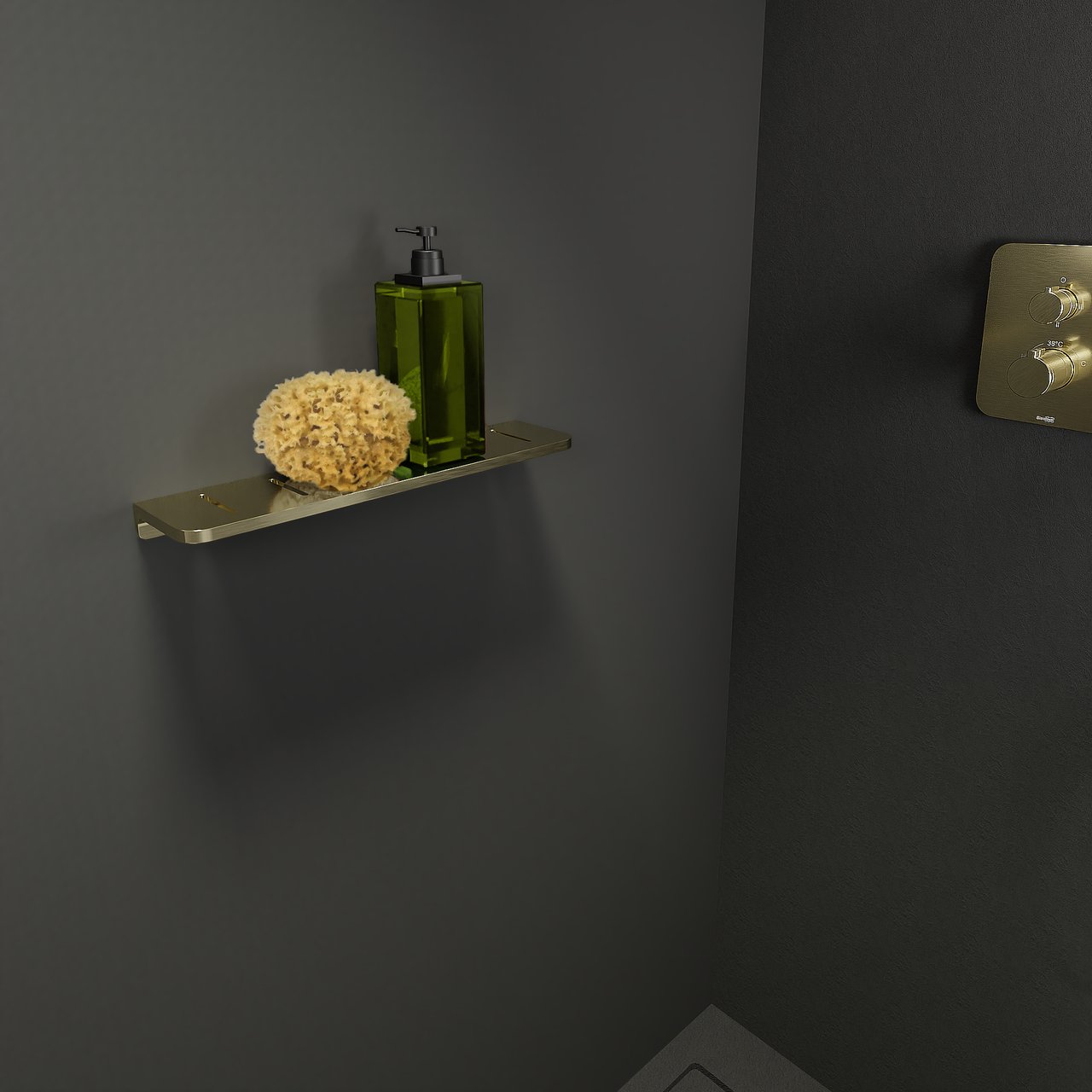 Blaufoss Leaf Brushed Champagne Gold 40cm