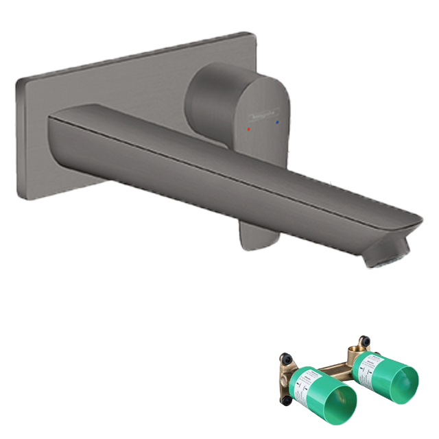 Hansgrohe Talis E robinet de lavabo encastré Brushed Black Chrome incl élément intégré