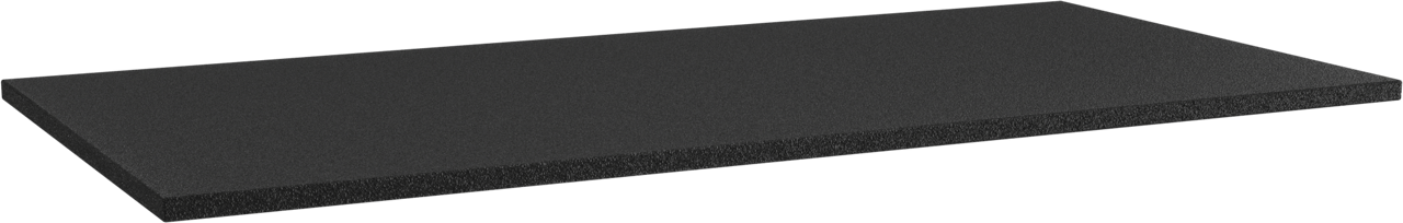 Storke Panton enkele wastafel mat zwarte gepoedercoate mdf 110 x 52 cm