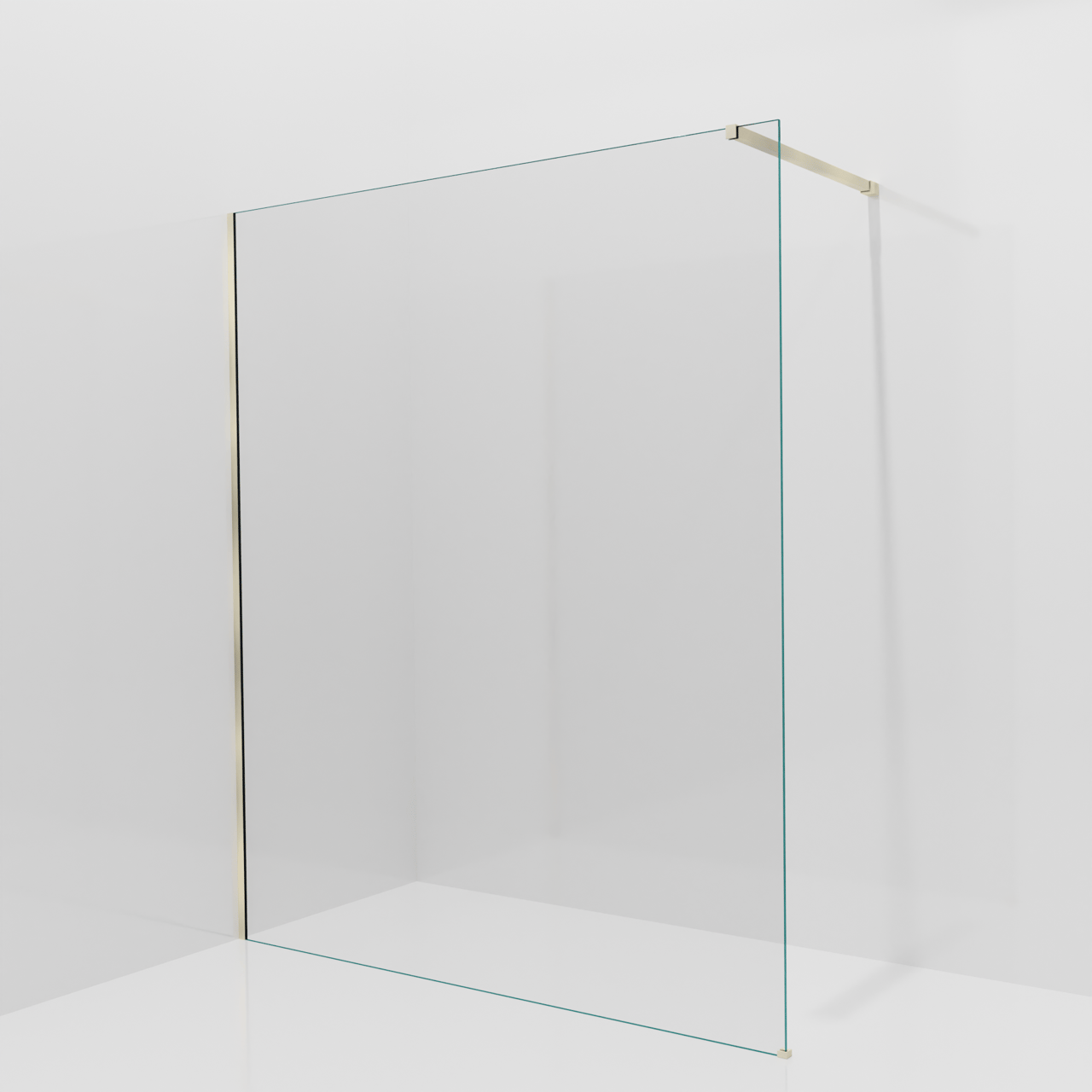 Balmani Modular inloopdouche: 170 x 200 cm, Helder glas met coating, Brushed Champagne Gold profielen