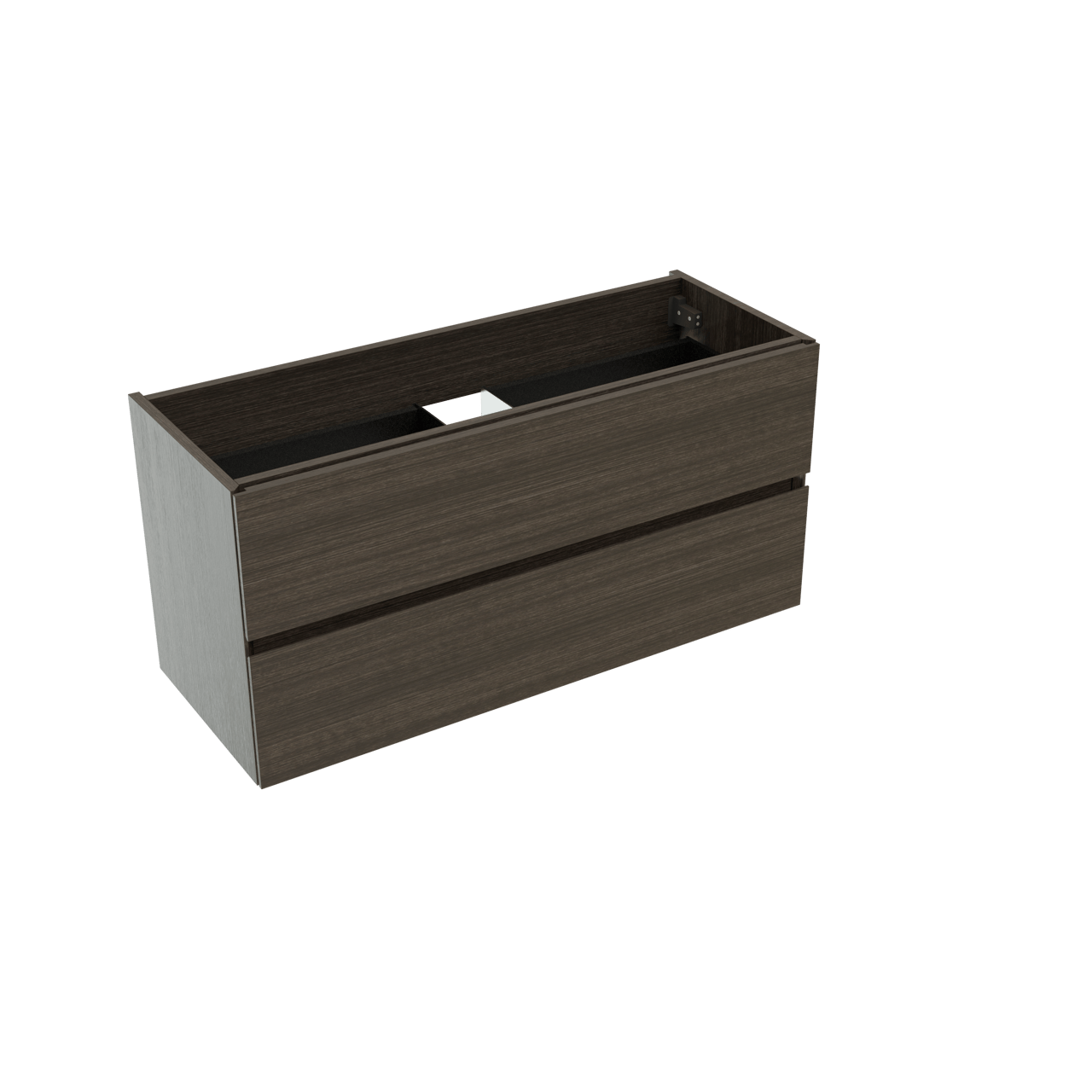 Storke Edge zwevende wastafelonderkast 100 x 40 cm donkere eik 2 lades