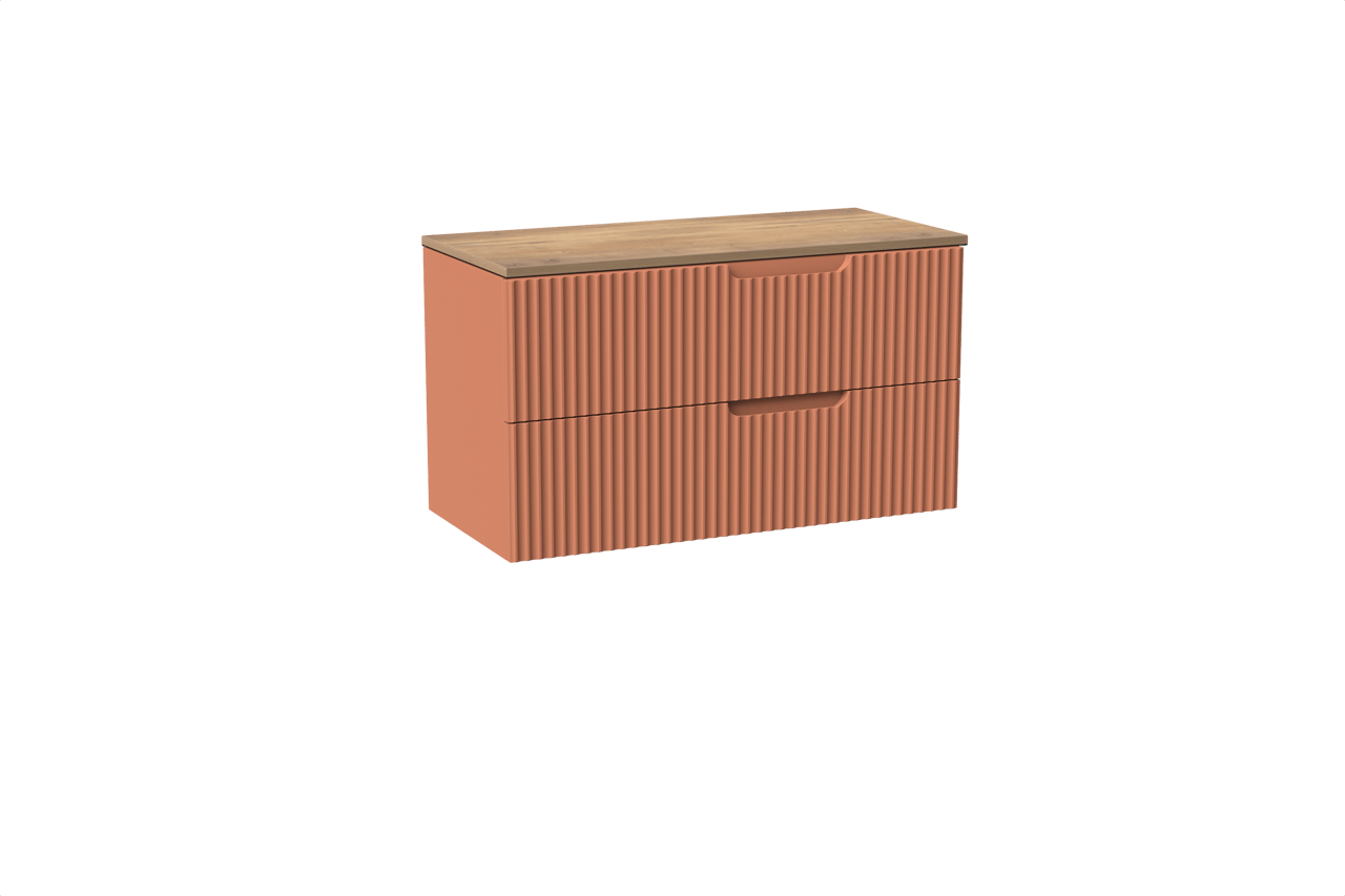 Linie Ribbo Badmöbel mit Lado Waschtischplatte für Aufsatzwaschbecken