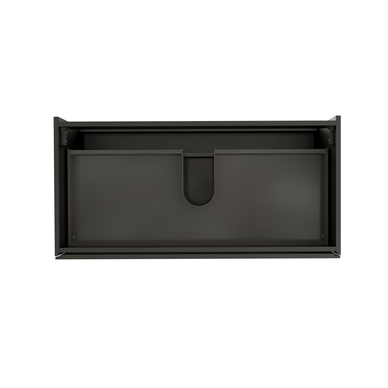 Storke Edge meuble sous-vasque suspendu 105 x 52 cm Noir Mat 2 tiroirs