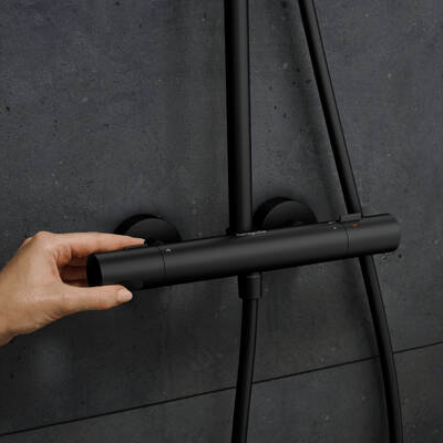 Hansgrohe Pulsify S260 Puro thermostatische kraan regendoucheset mat zwart