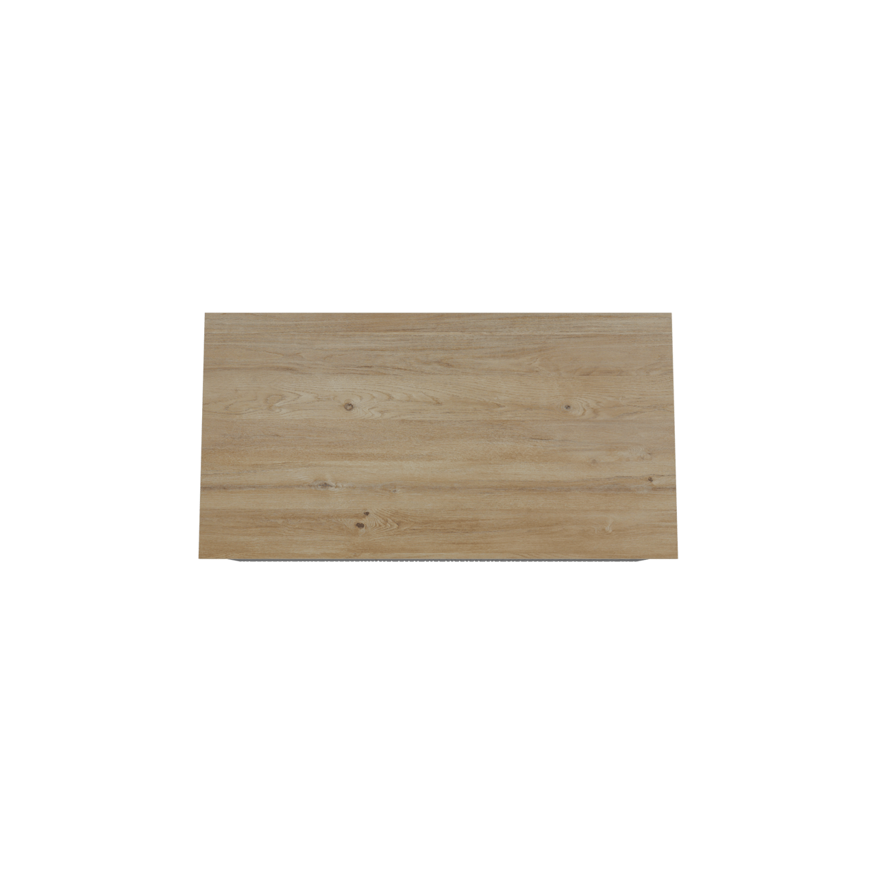 Storke Ribs zwevend badmeubel 100 x 52 cm zwart eiken met Panton enkel wastafelblad in melamine ruw eiken, Verticale asymmetrische rechte ribbel