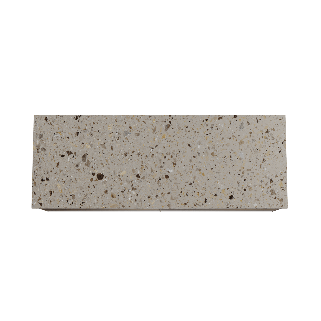 Balmani Mitra zwevend badkamermeubel 150 x 55 cm amerikaanse notelaar met Stretto enkel of dubbel tablet in terrazzo greige terrazzo