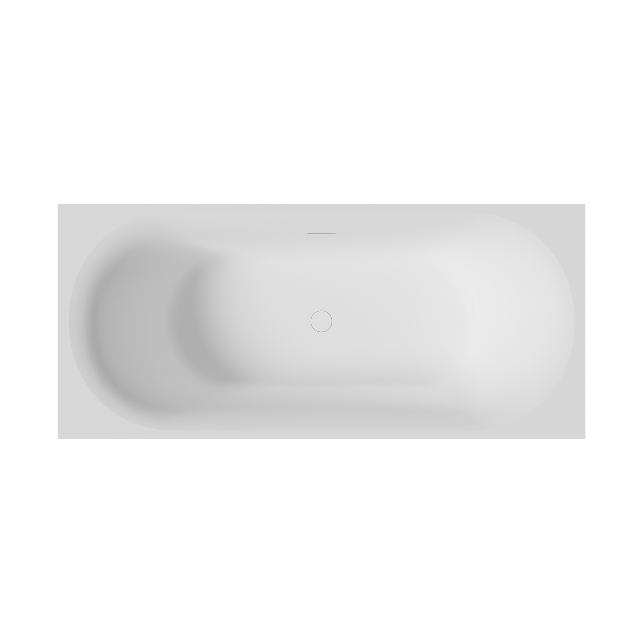 Balmani Rallanta baignoire îlot rectangulaire 180 x 80 cm Solid Surface blanc mat