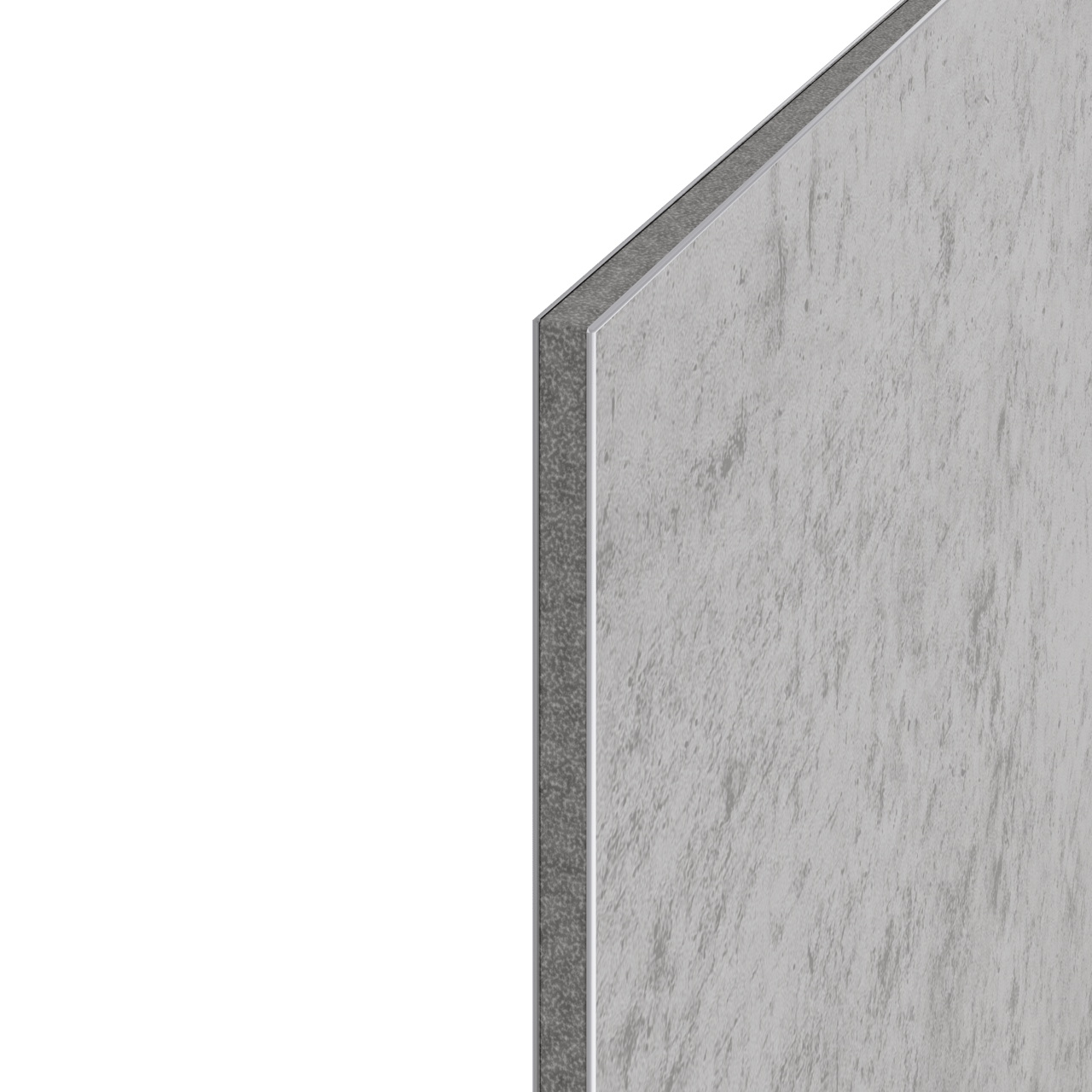 Luca Varess Artdeco Duschrückwand: 90 x 244 cm, Alu-Komposit, Betongrau