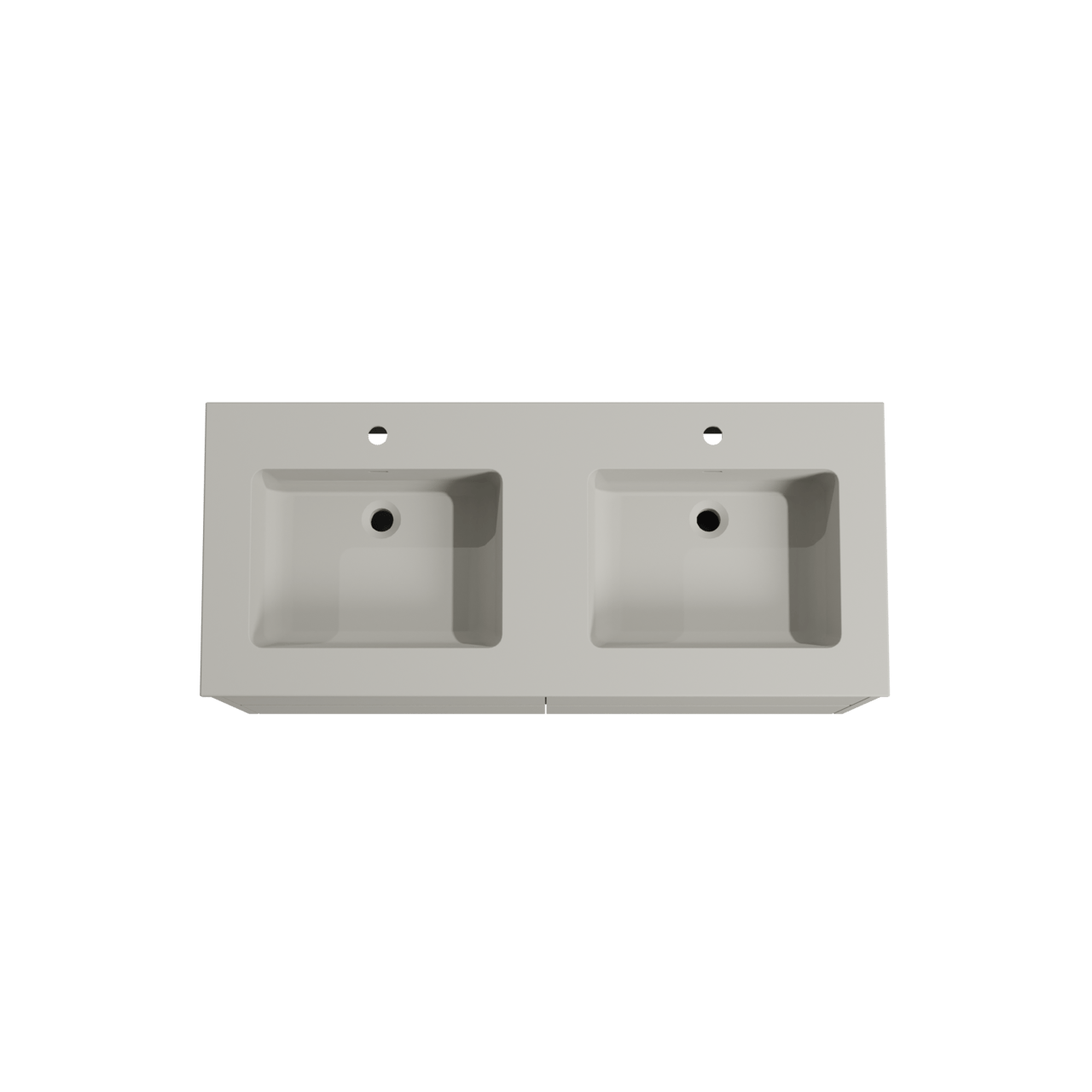 Storke Seda meuble salle de bains suspendu 120 x 52 cm soie grise avec Diva double vasque en top solid soie grise