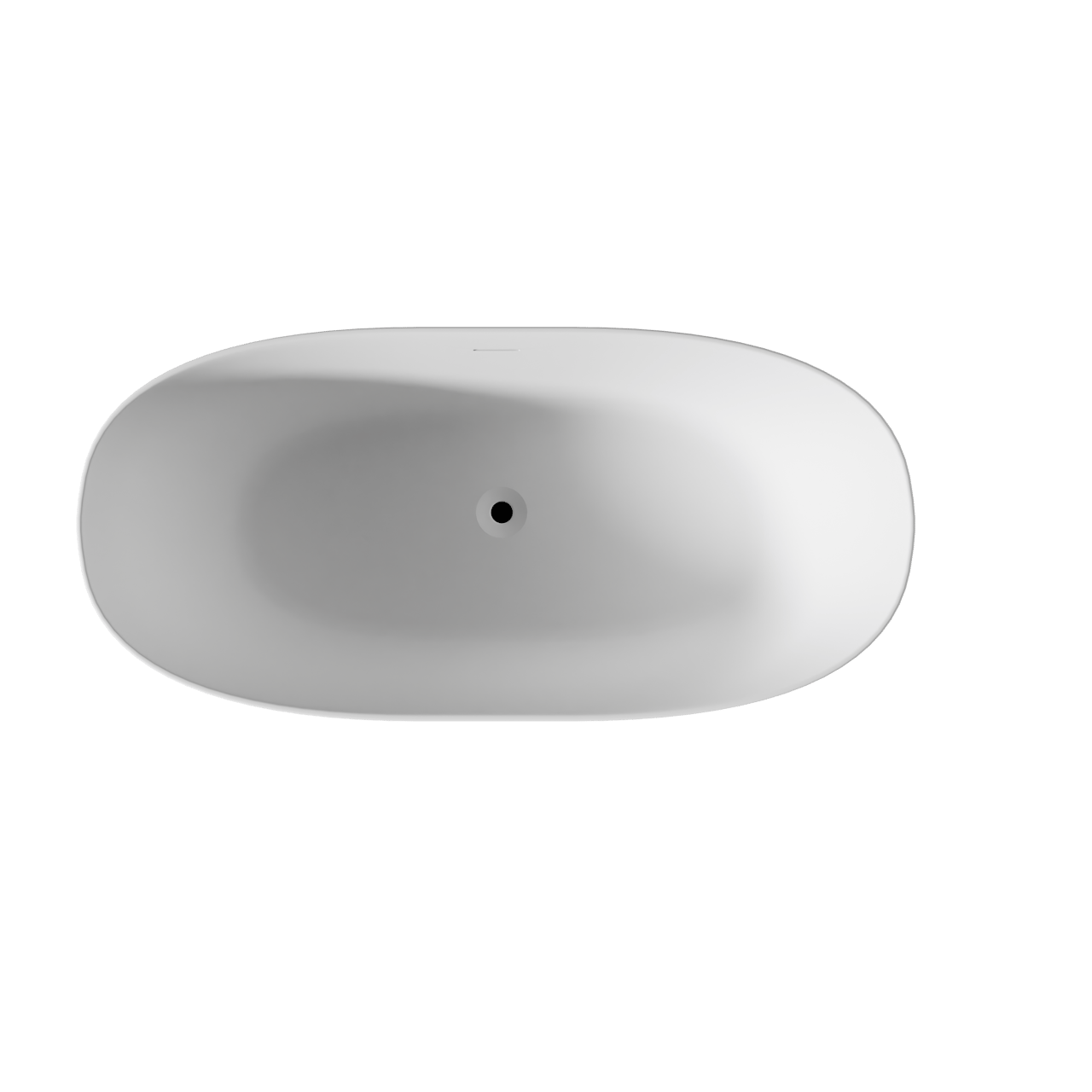 Luca Varess Marcia baignoire îlot 170 x 80 cm acrylique gris pierre mat
